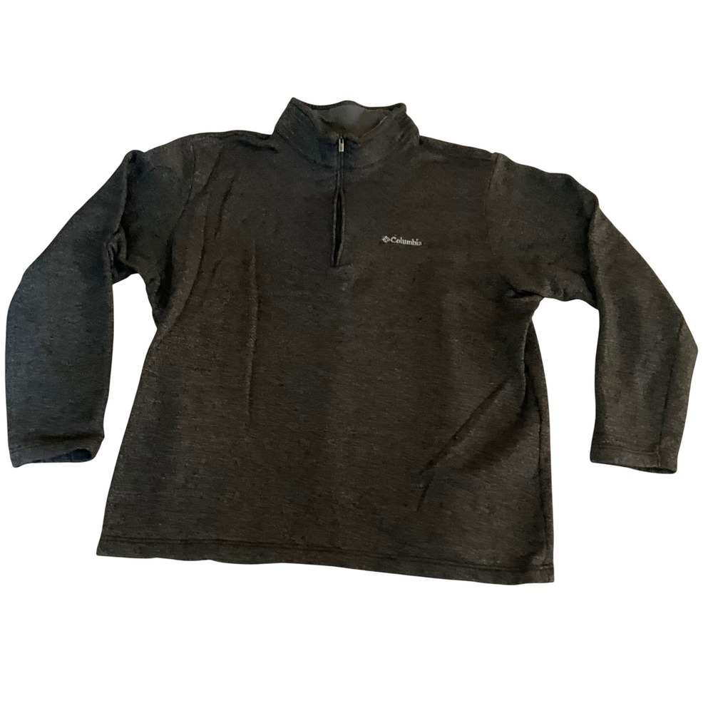 Columbia Quarter Zip Pullover Mens XXL Charcoal Gray Heathered